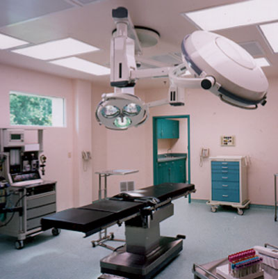 Medical equipment and examination lights and table from the Cooper Health Systems Voorhees Square.