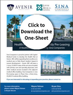 one sheet with information about HEALTH PARK at Avenir